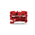 Borne p/riel aislado 4mm² rojo - WG0013