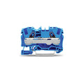 Borne p/riel aislado 6mm² azul - WG0022