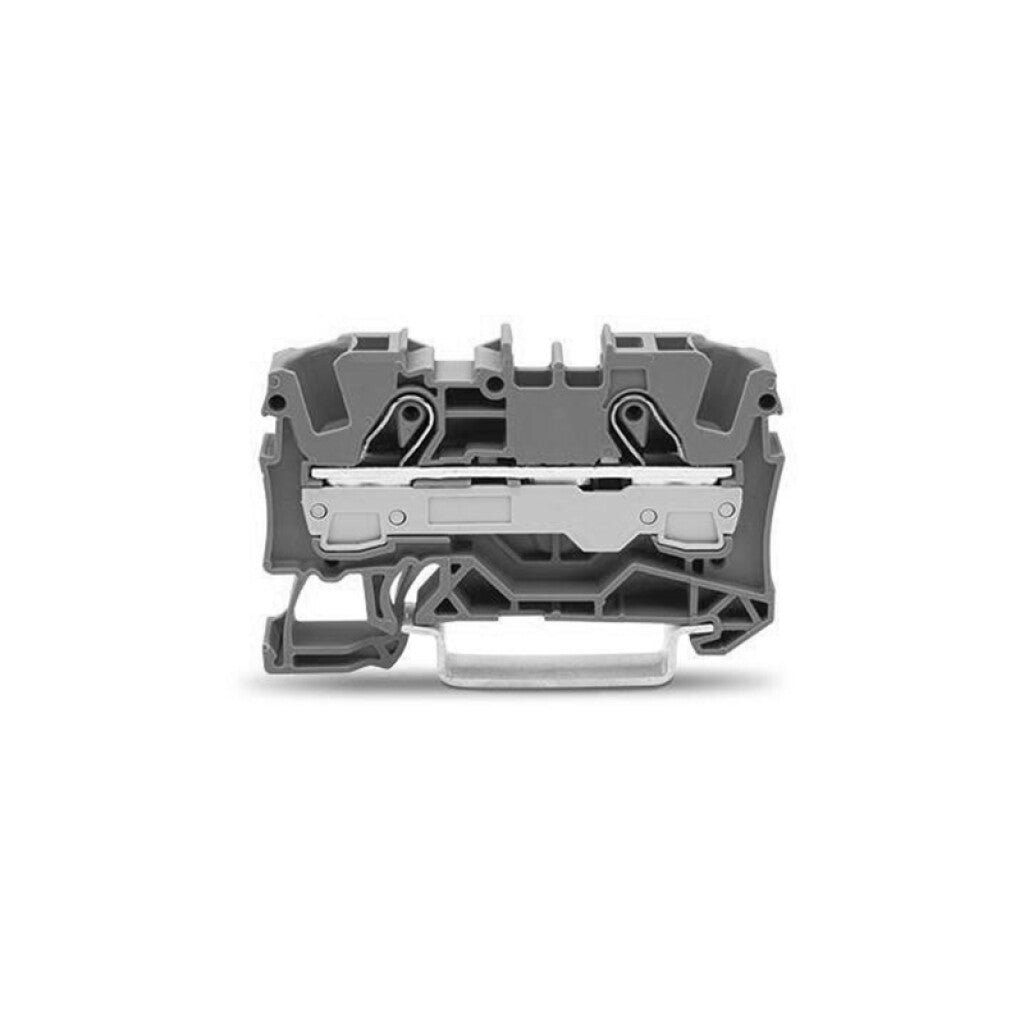 Borne p/riel aislado 6mm² gris - WG0021
