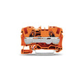 Borne p/riel aislado 6mm² naranja - WG0023