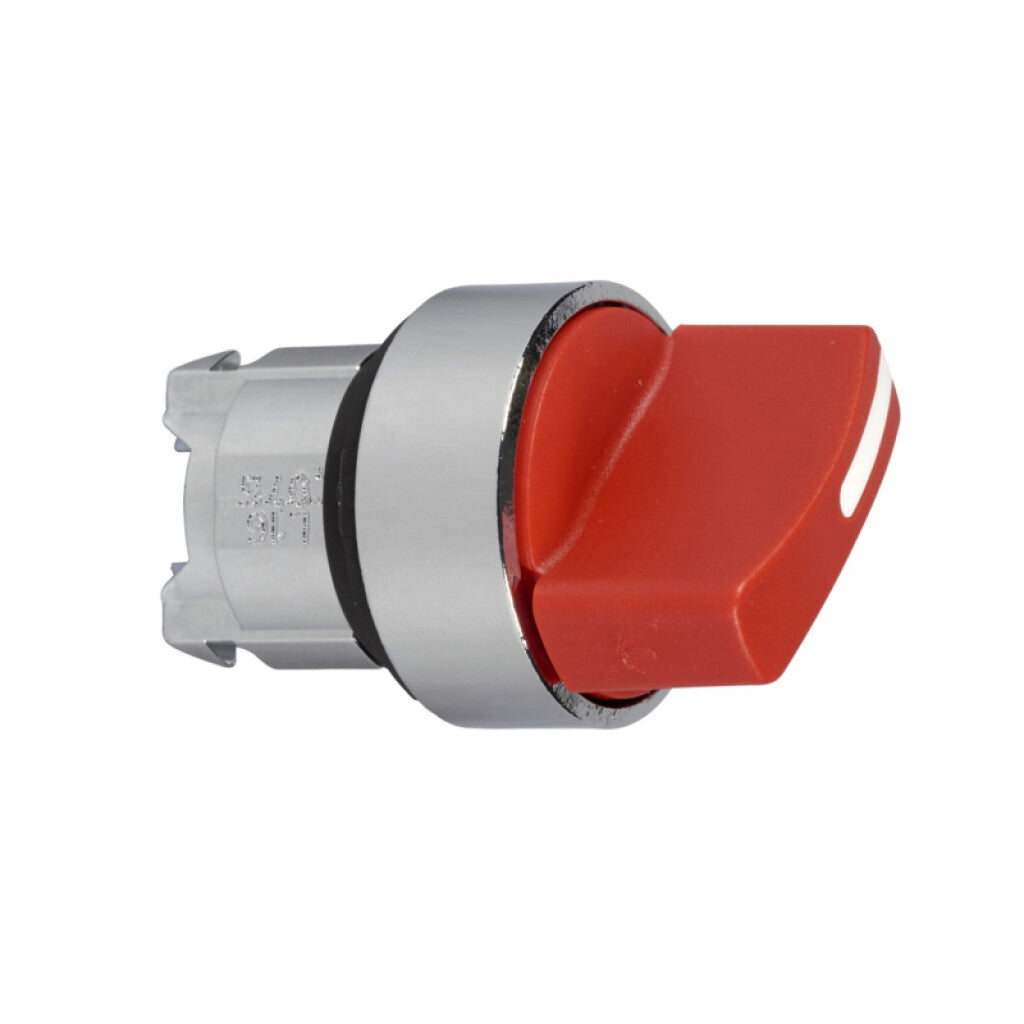 Cabezal selec. 2 pos. maneta corta rojo ø22mm - TL5483
