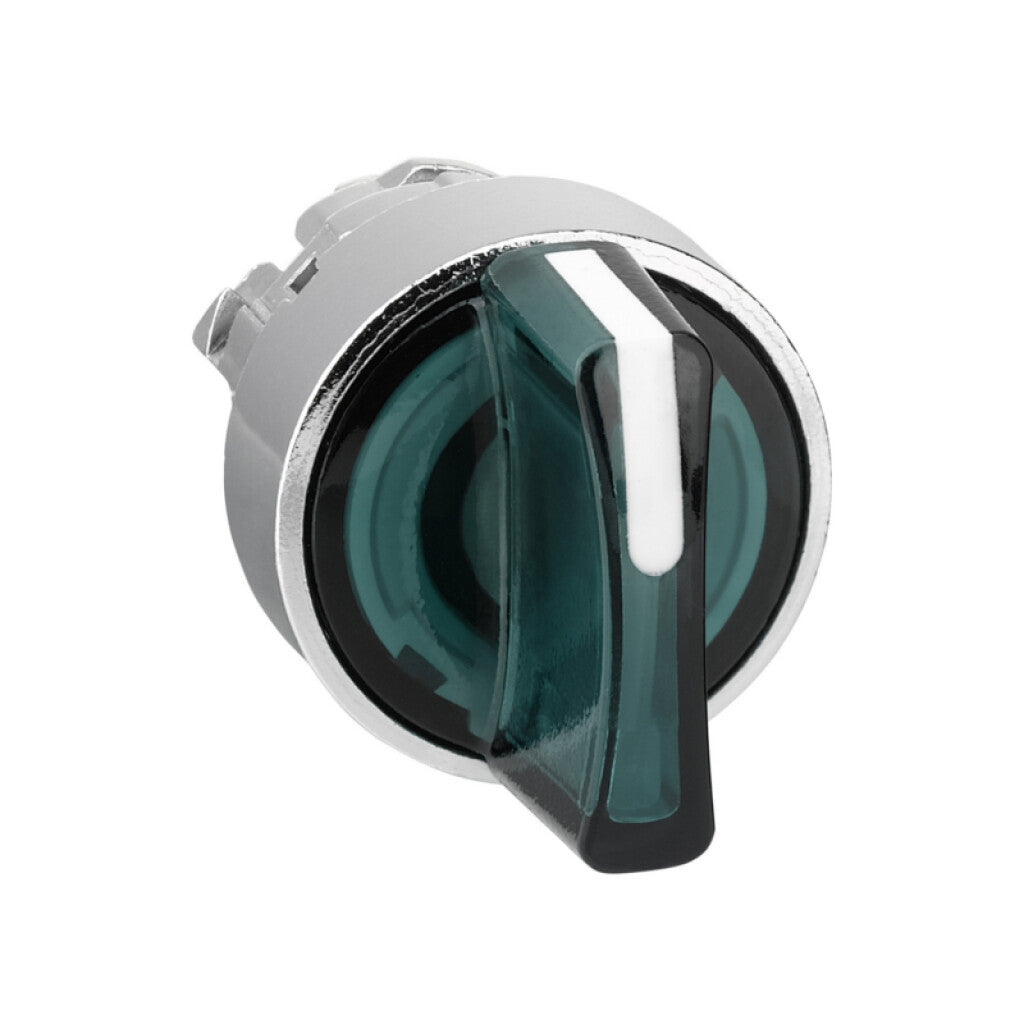 Cabezal selec. 3 pos. maneta corta verde ø22mm - TL5484