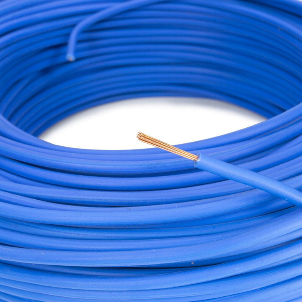 Cable de cobre flexible 1,5 mm² celeste-Rollo 100m - N03021