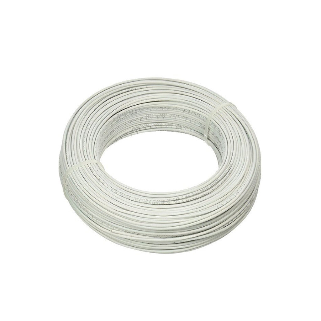 Cable de cobre flexible 10 mm² blanco -Rollo 100mt - N03057