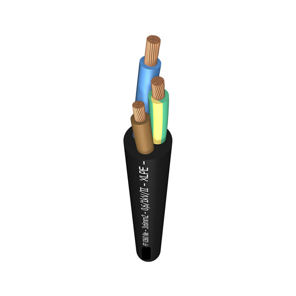 Cable de cobre XLPE negro 3x25mm² - Funsa - N05325