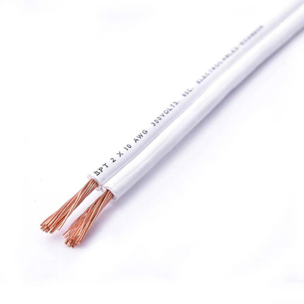 Cable gemelo blanco 2x1mm² - rollo de 30 mts. - N07210R30