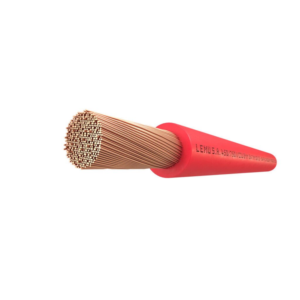 Cable plástico flexible unipolar 3 mm² / 3 mm / 3mm rojo - L94342F