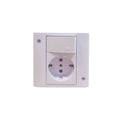 Caja 3 mód c/toma schuko + int.bipolar blanco puro - SK3492