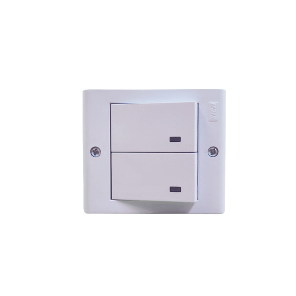 Caja con 2 llaves unipolares blanco puro Sica - SK3497