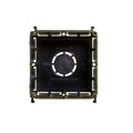 Caja de brazo cuadrada mini reggio, negra - C10303