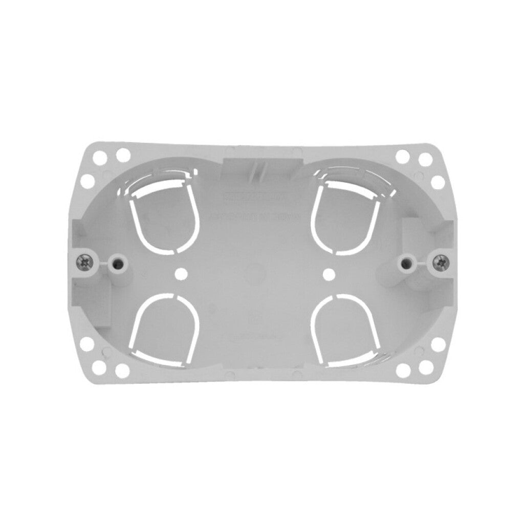 Caja de embutir 3 mód. con tornillo p/ yeso blanca - C10420