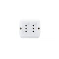 Caja ext. 2 módulos c/2 tomas 3 en línea blanco - M47226