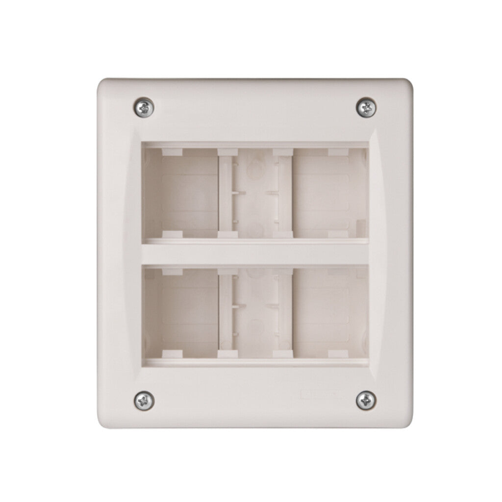 Caja ext. para 8 módulos (2x4) blanco - Ave - C55623