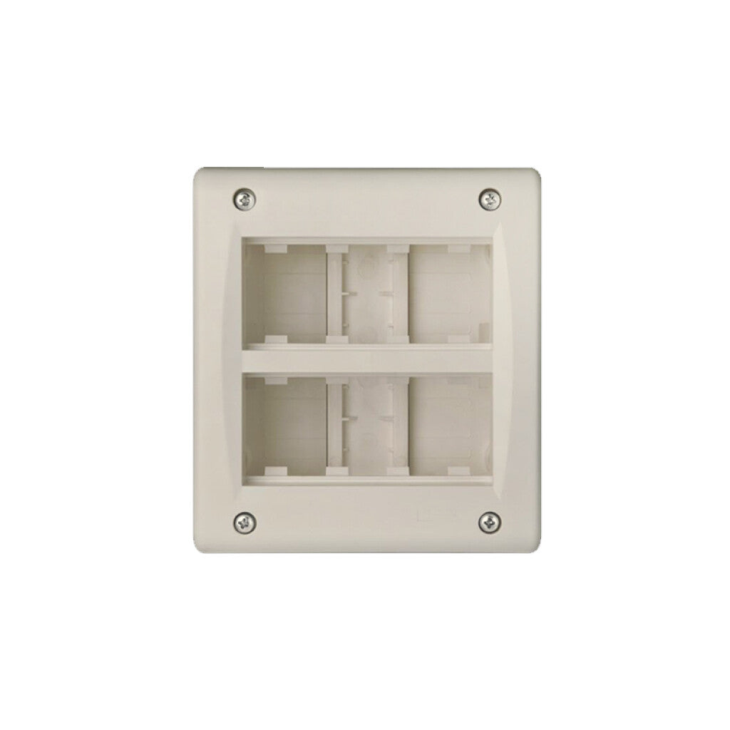Caja ext. para 8 módulos (2x4) marfil - Ave - C55622
