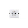 Caja exterior 2 módulos con 1 schuko blanco - M47206