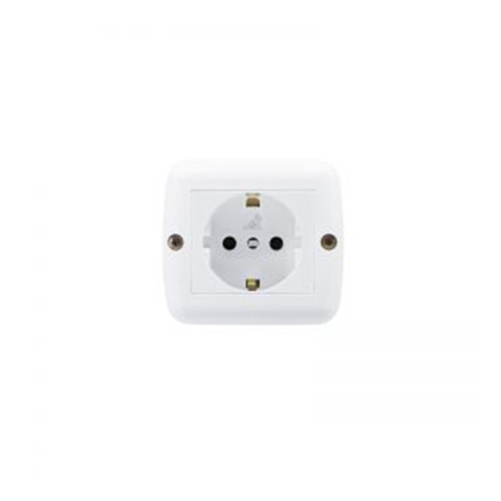 Caja exterior 2 módulos con 1 schuko blanco - M47206