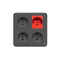 Caja exterior 8 módulo negra - Atenea - M48717