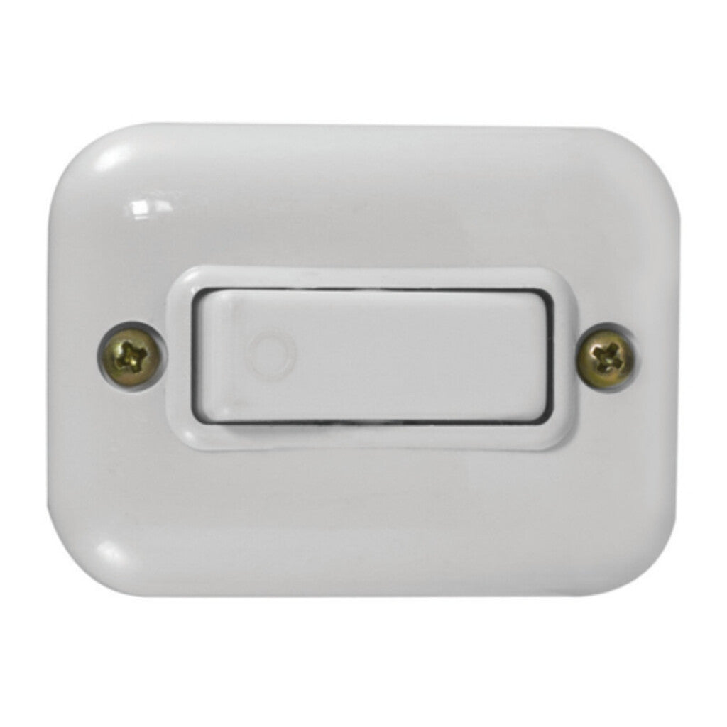 Caja exterior con unipolar 10A blanco, Vulcano - M41120