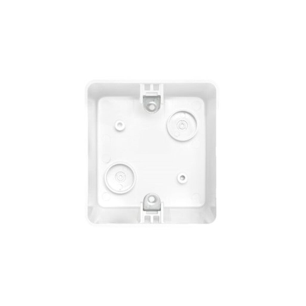 Caja exterior p/plaqueta c/grampa 2 módulos blanca - M48730