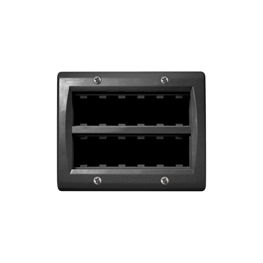 Caja exterior para 12 módulos (2x6) negro - Ave - C55620N