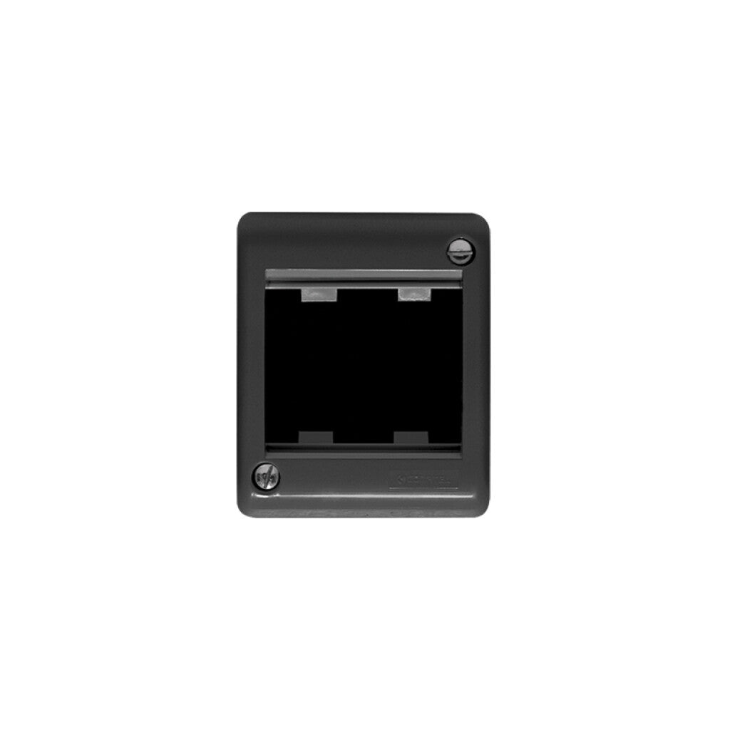 Caja exterior para 2 módulos negro - Ave - C55604N