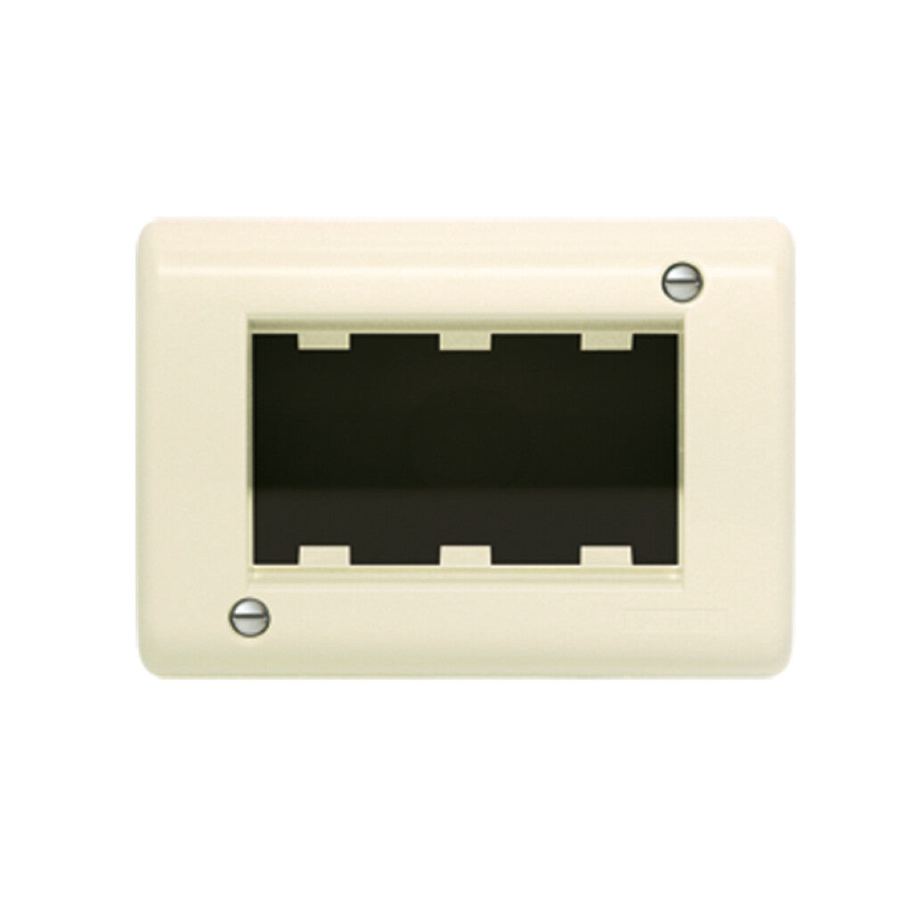 Caja exterior para 3 módulos marfil - Ave - C55610
