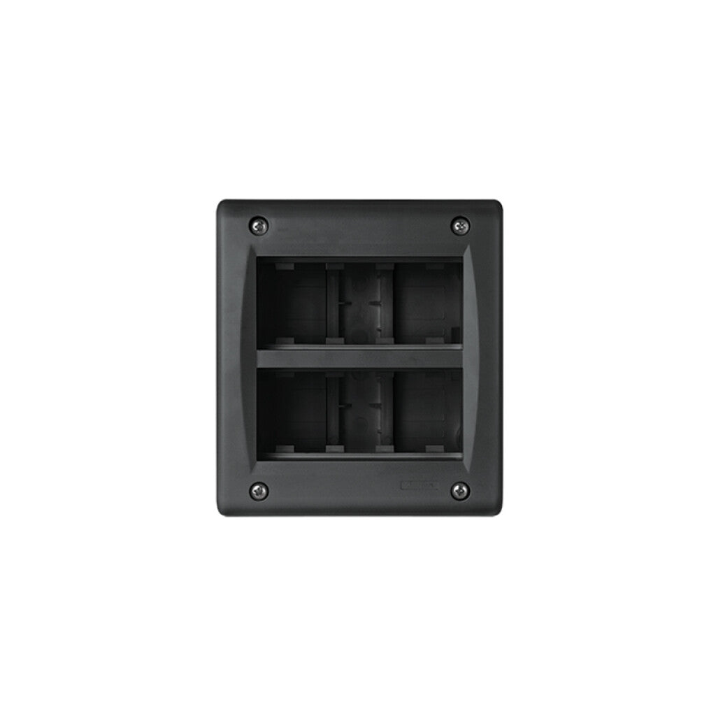 Caja exterior para 8 módulos (2x4) negro - Ave - C55623N