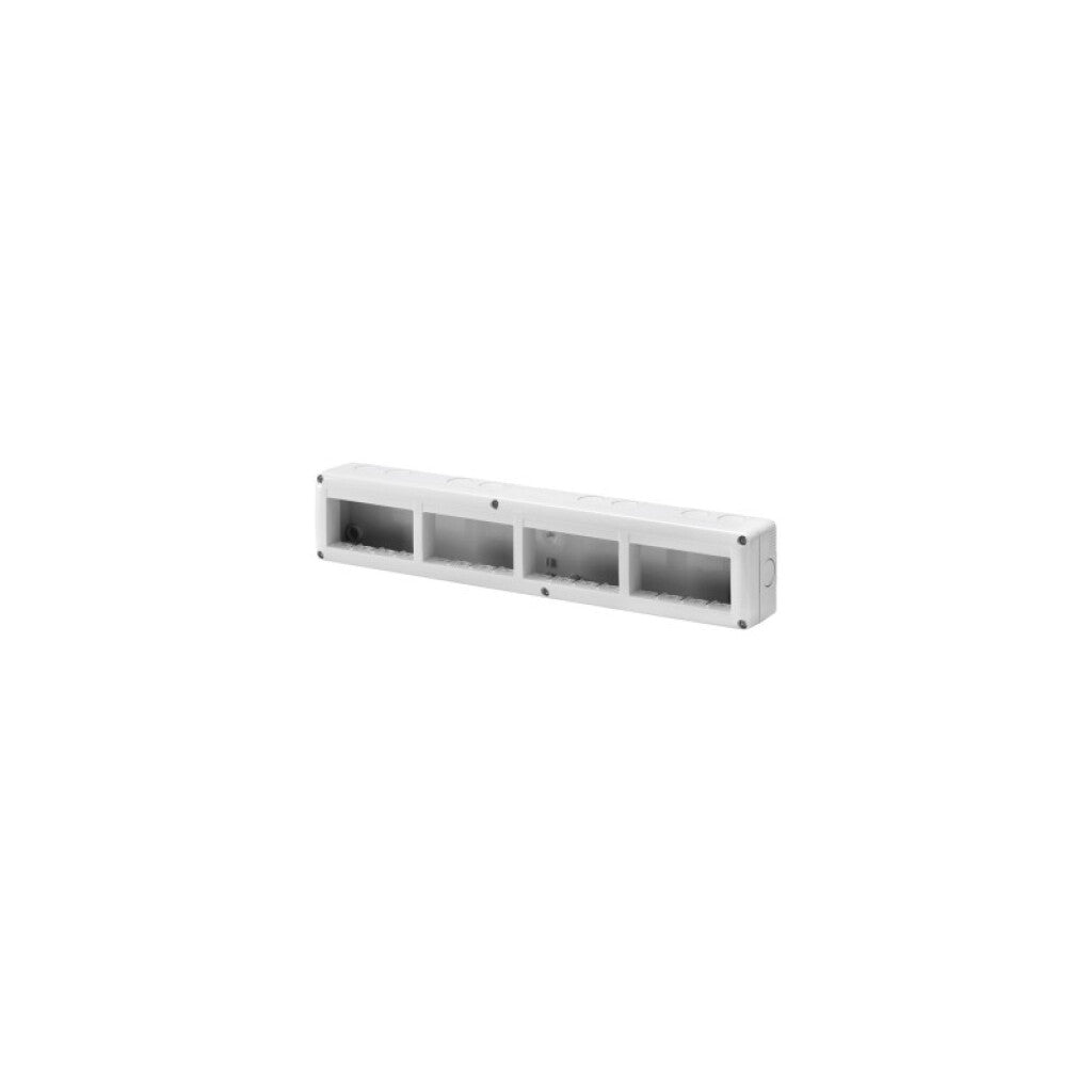 Caja exterior sin tapa p/16 mód. (4x4 mód.) gris - GC7008