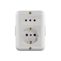 Caja exterior toma schuko + 3 en línea Atenea Plus - M47236