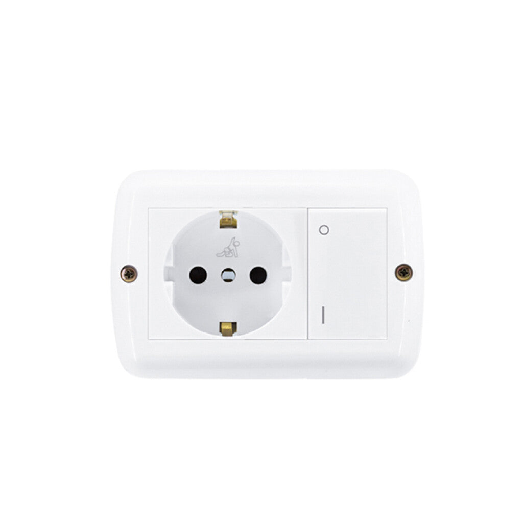 Caja exterior toma schuko+int.bipolar Atenea Plus - M47234