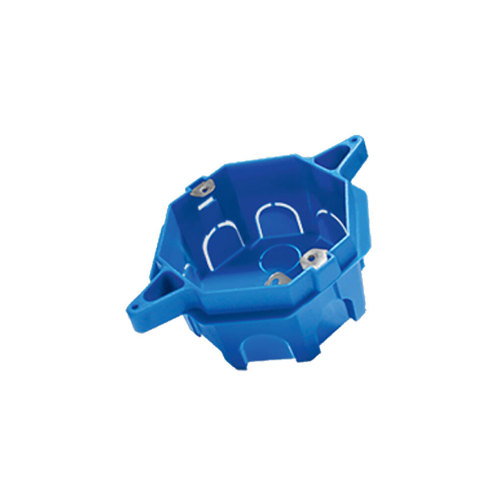 Caja plástica azul de embutir s/tapa 4-3 módulos - C10207