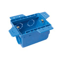 Caja plástica azul emb. estructural 2x4" para yeso - C10214