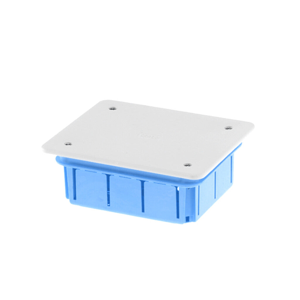 Caja plástica de embutir con tapa, 118x96x50mm - GR1008
