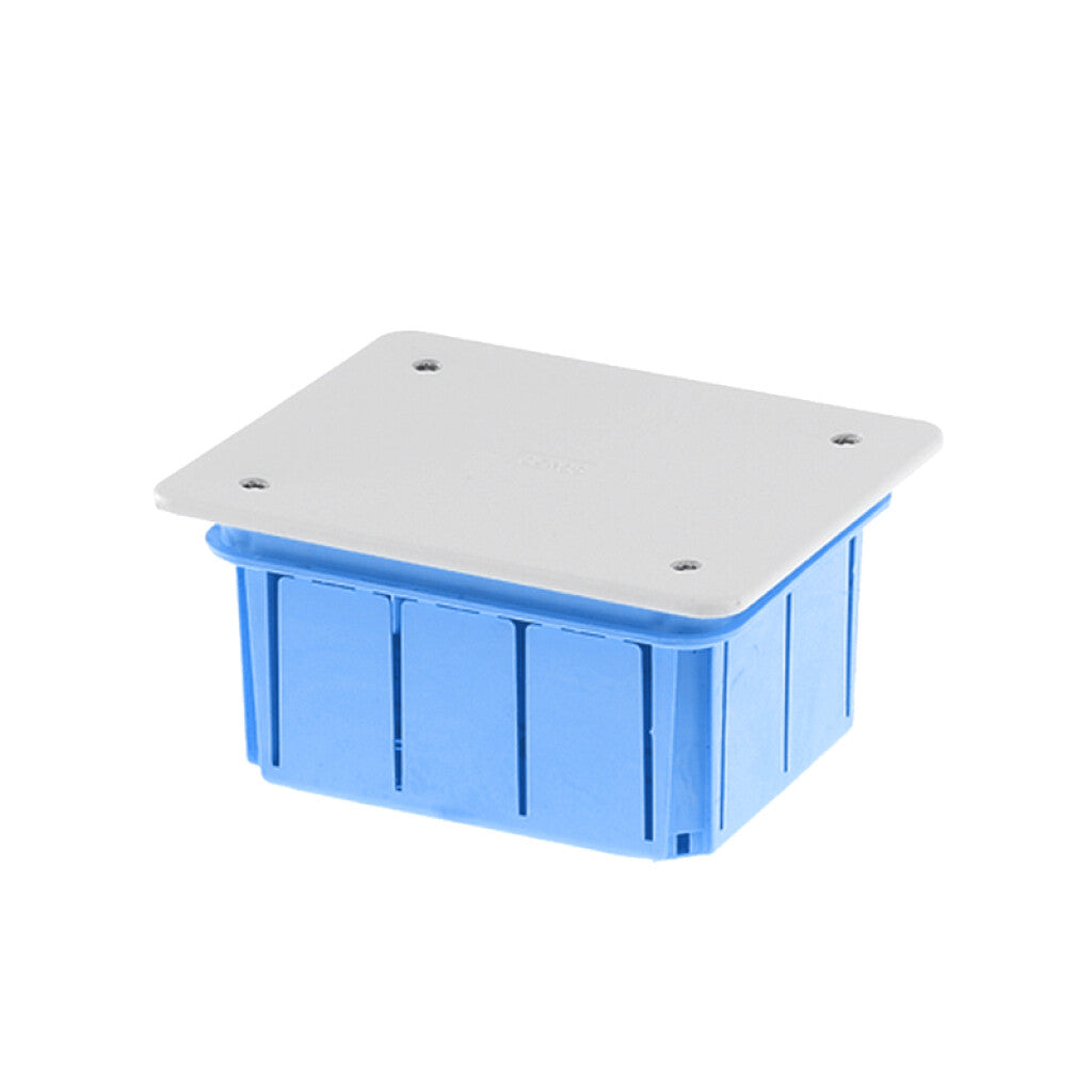 Caja plástica de embutir con tapa, 118x96x70mm - GR1010