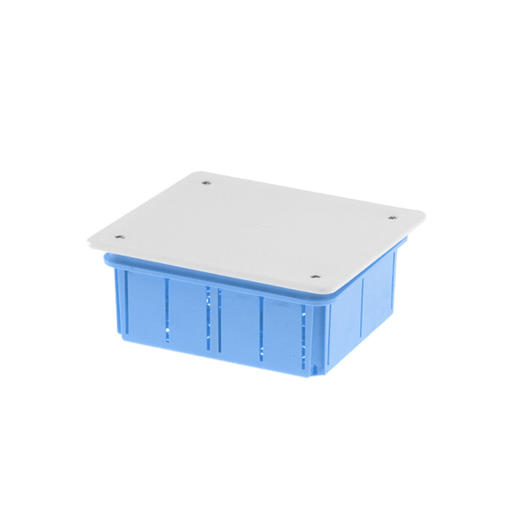 Caja plástica de embutir con tapa, 152x130x70mm - GR1014