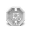 Caja plástica gris para embutir de centro s/tapa - C10205