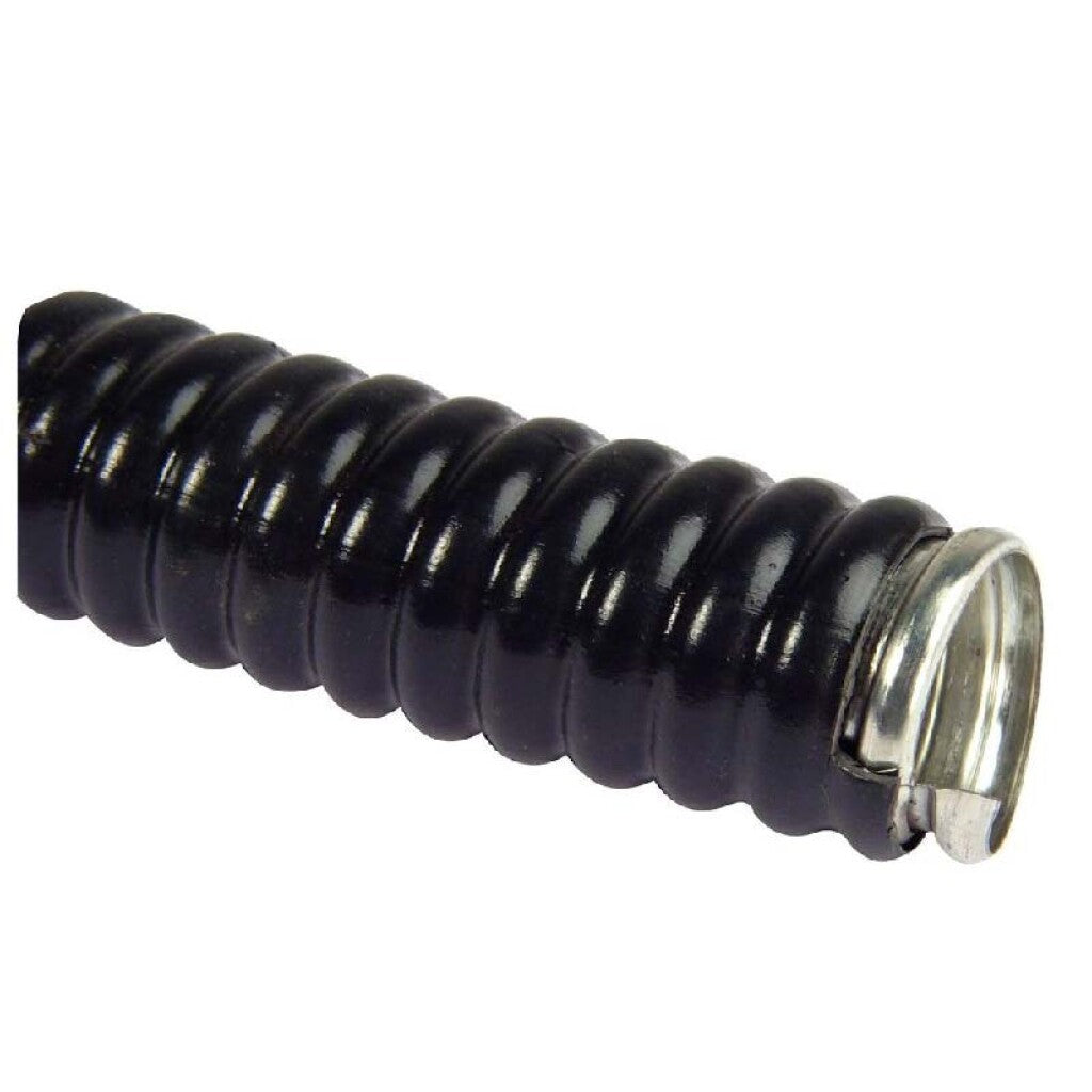 Caño hierro flexible c/ funda PVC negro Ø1/2" ext. - CO6312
