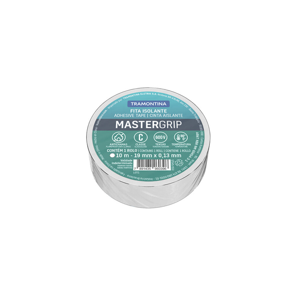 Cinta aislante MasterGrip 0,13x19mm blanco 10m -TRAMONTINA - TE2019