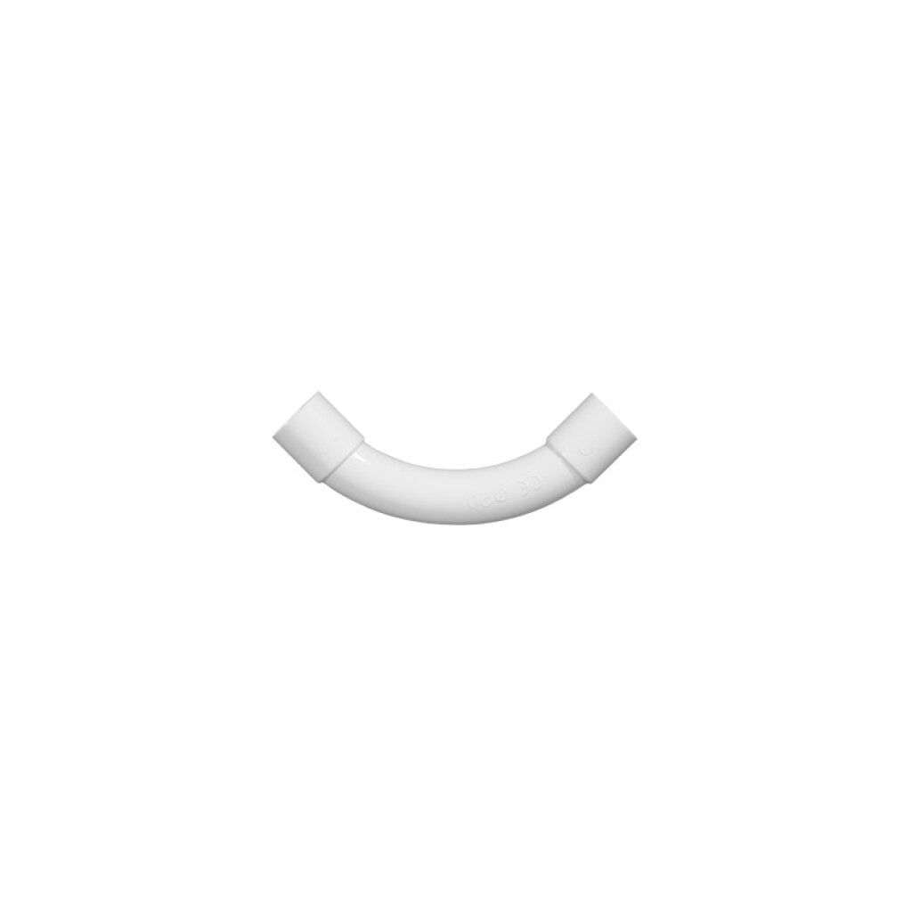 Codo 90° plástico blanco sin rosca, diámetro 20mm - C33320