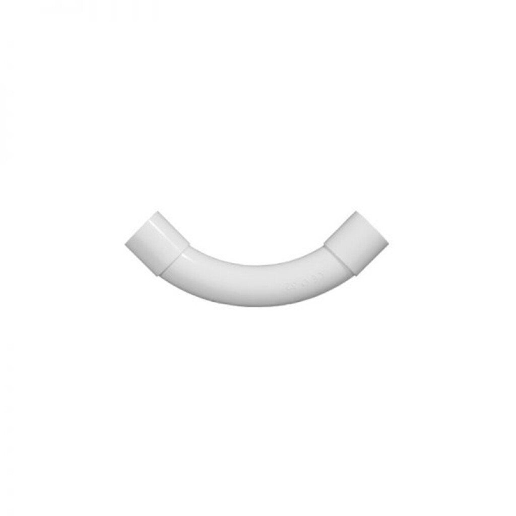 Codo 90° plástico blanco sin rosca, diámetro 32mm - C33332