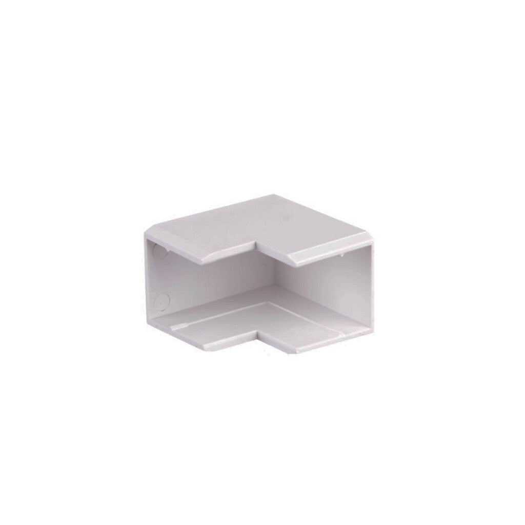 Codo externo blanco para ducto 18x21mm - ZO0313