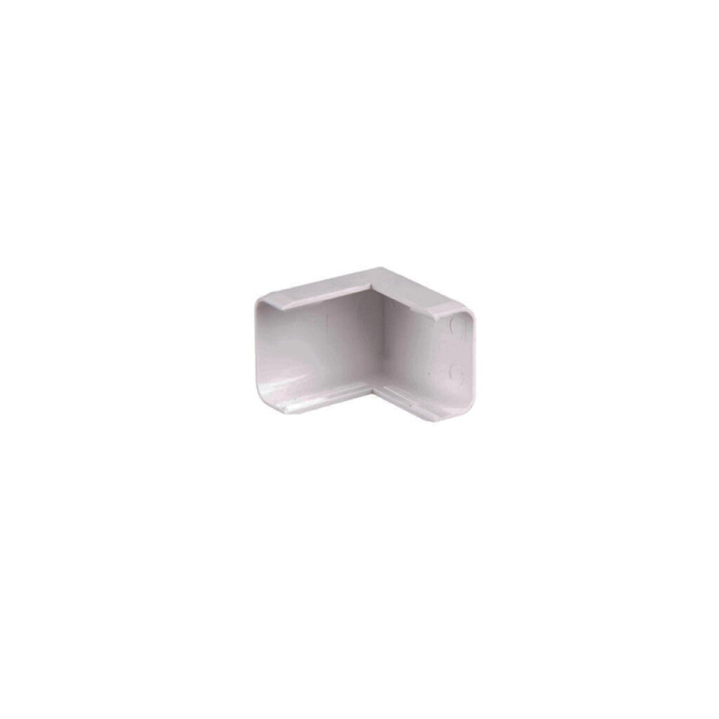 Codo externo blanco para ducto 20x10mm - TA5051