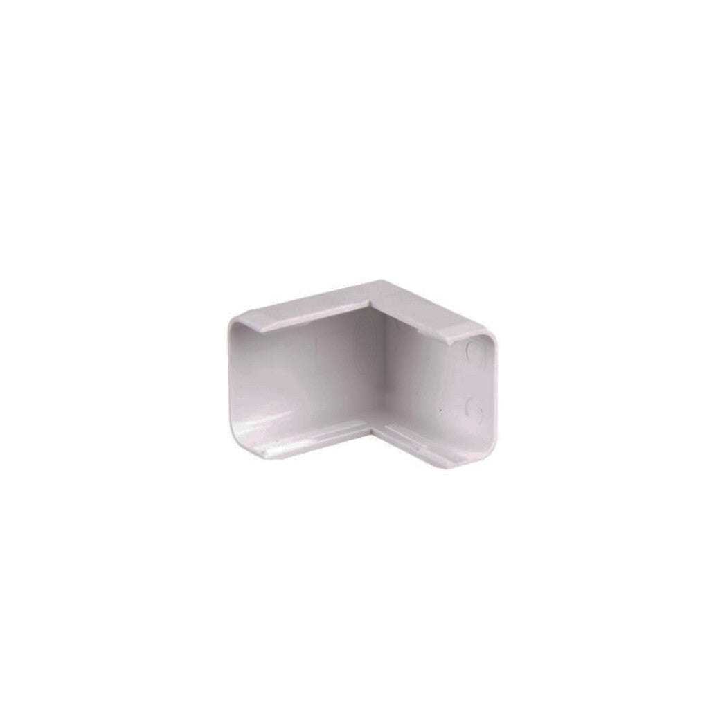 Codo externo blanco para ducto 20x10mm - ZO0413