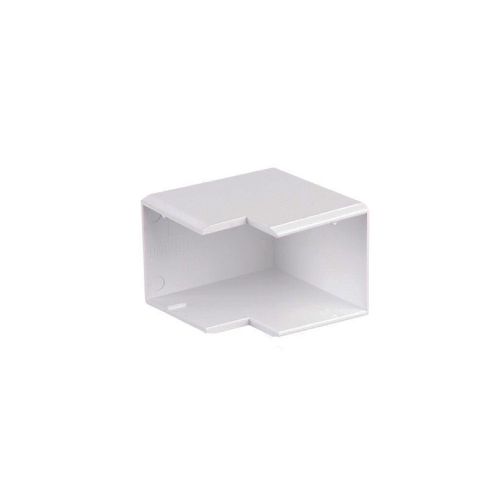 Codo externo blanco para ducto 27x30mm - ZO0630
