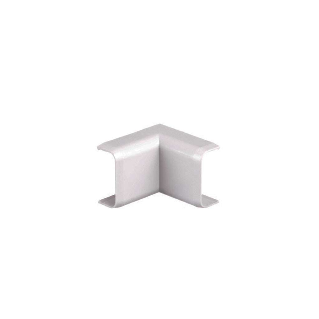 Codo interno blanco para ducto 20x10mm - ZO0414