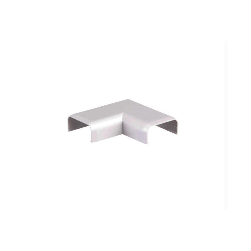Codo plástico 90° blanco para ducto 20x10mm - TA5050