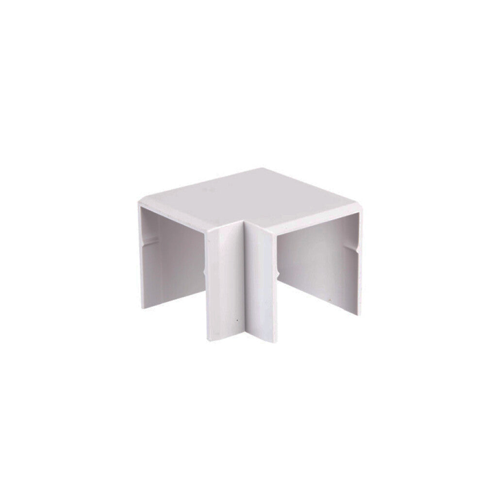 Codo plástico 90° blanco para ducto 27x30mm - ZO0615