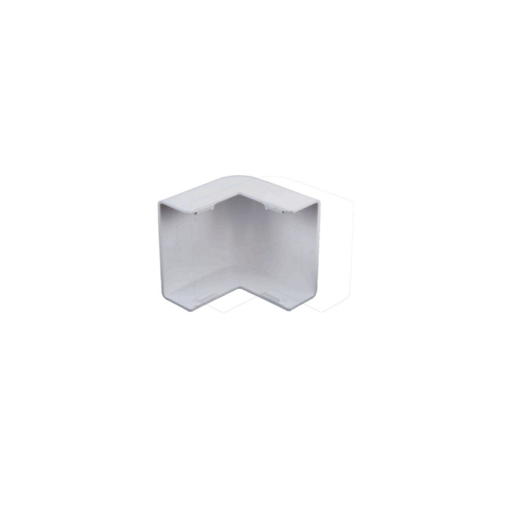 Codo plástico externo 20x12mm blanco - DX0413