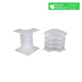 Codo plástico interno 100x45mm blanco - DX0760
