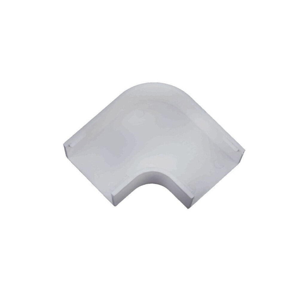 Codo plástico plano 90° 13x7mm blanco - DX0212